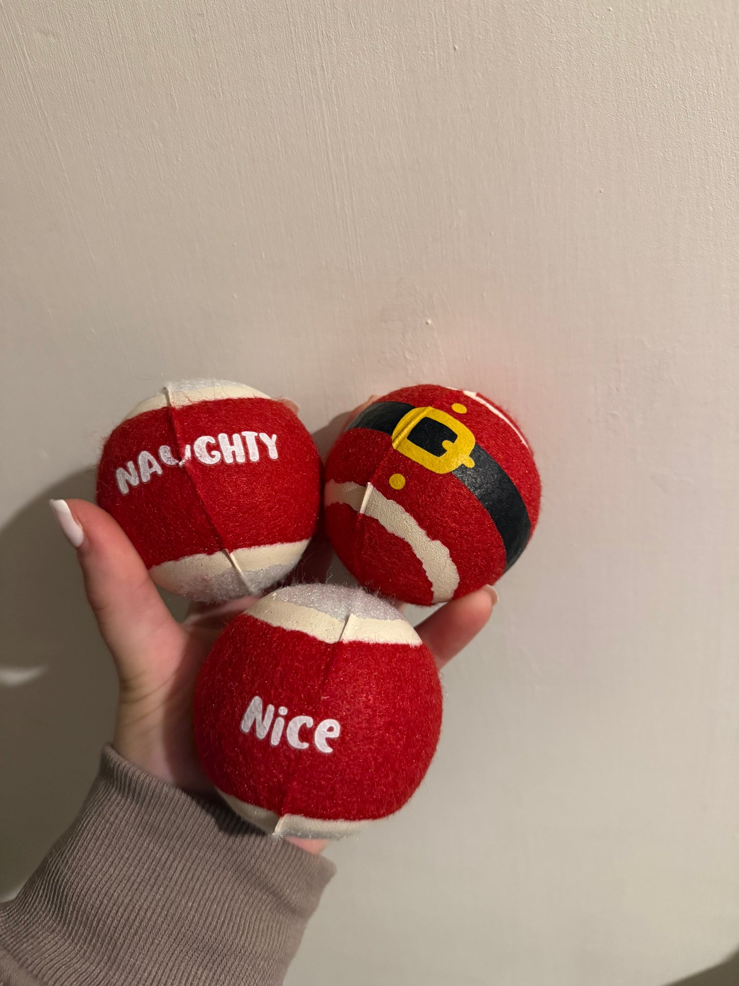 Christmas tennis ball