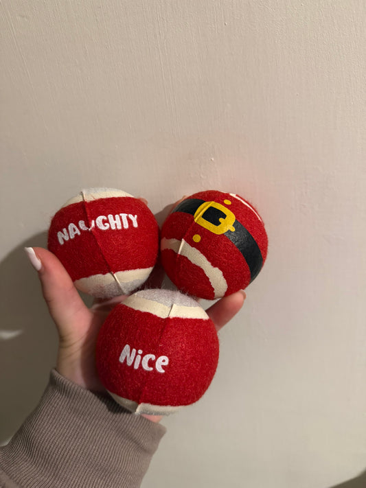 Christmas tennis ball
