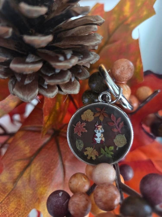 Autumn squirrel tag
